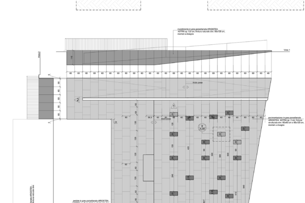 disegni di progetto Complesso funerario Famiglia dei Discepoli Ofena AQ