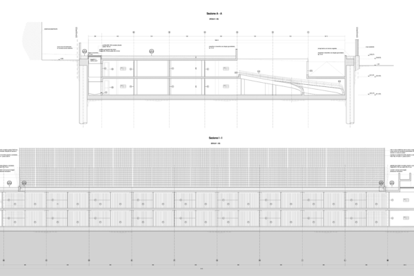 disegni di progetto Parcheggio interrato multipiano via Salento Roma