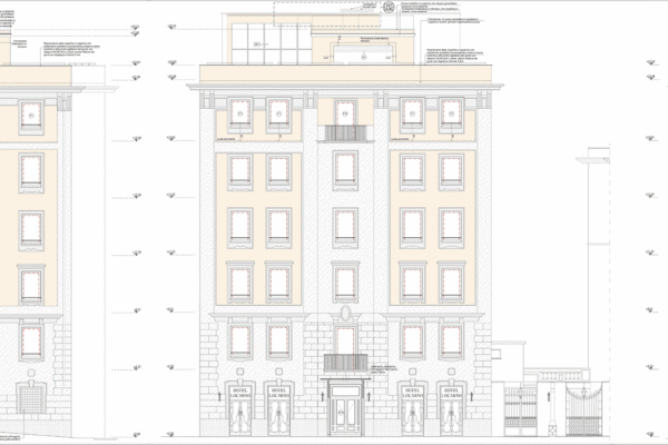 5disegni di progetto Hotel Locarno Roma